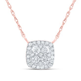 1/3CTW-DIA CN FASHION CUSHION NECKLACE (18 INCH)